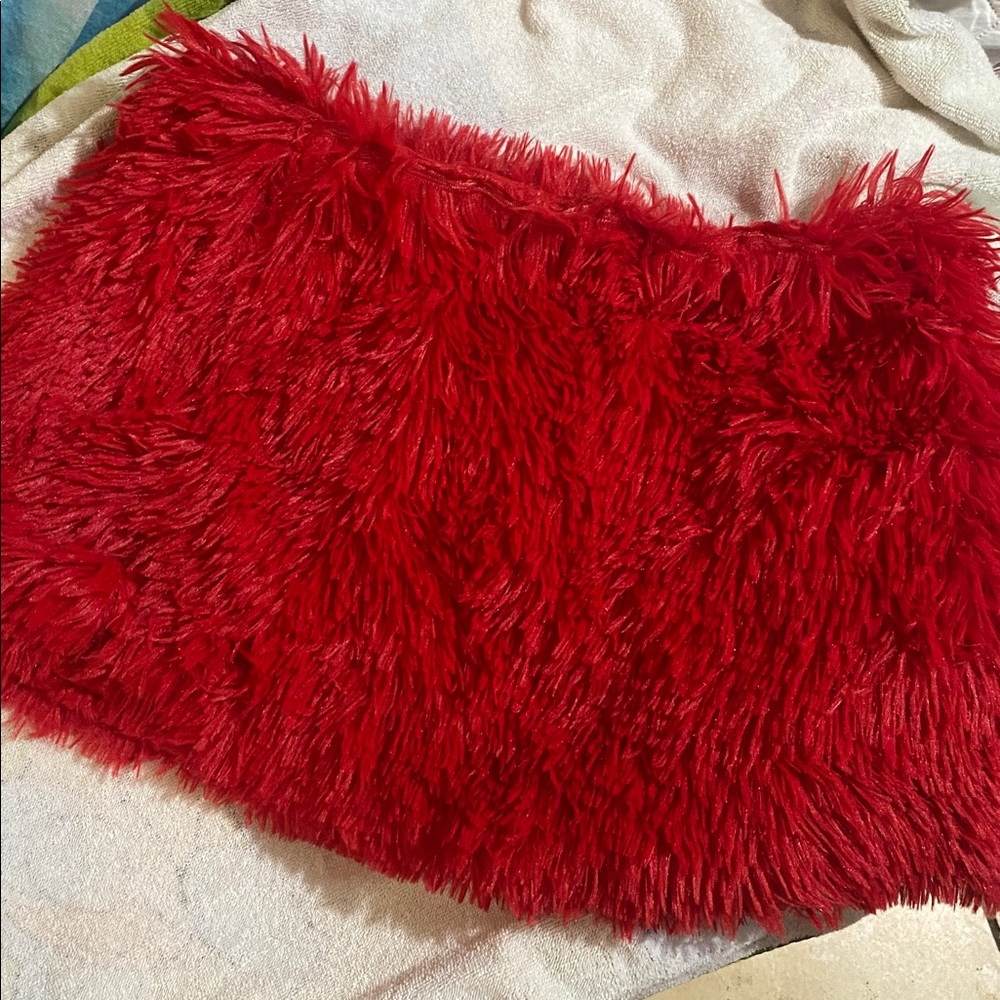 SHEIN Bold Red Textured Pillow Cover